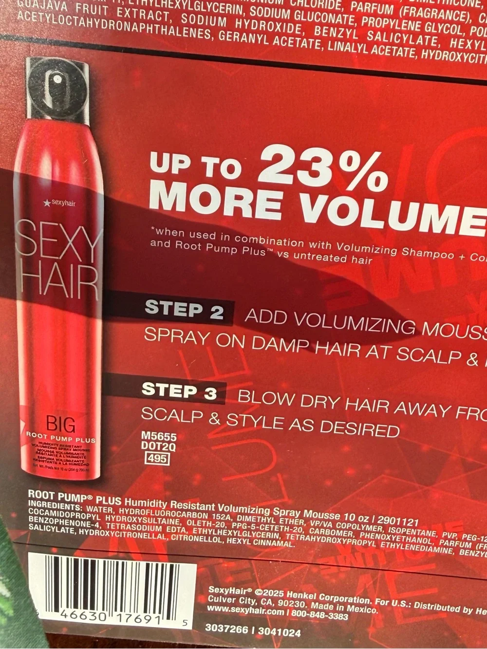 NEW SET of (3) THREE - SexyHair - Volumizing - Shampoo, Conditioner & Mousse